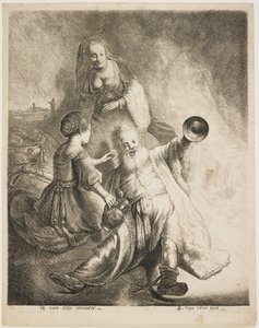 Lot och hans döttrar, 1631 av Jan Georg van Vliet
