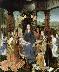 Madonna och barn med Maria Magdalena och St. Katarina av Jan Gossaert