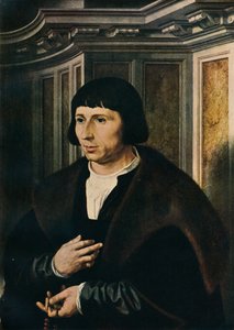 Man med en rosenkrans, c1525 av Jan Gossaert
