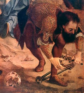 Nedstigningen från korset detalj, c1520 av Jan Gossaert
