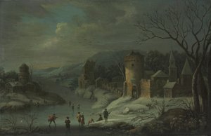 Vinterlandskap, ca. 1680-1718.