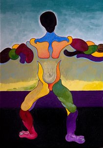 Ecce Homo: The Everlasting project to domesticate testosterone, 2007 (olja på duk) av Jan Groneberg