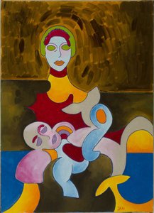 Pieta, 2009 (olja på duk) av Jan Groneberg