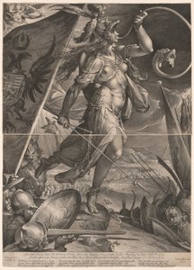 Bellona leder de kejserliga arméerna av Jan Harmensz. Muller