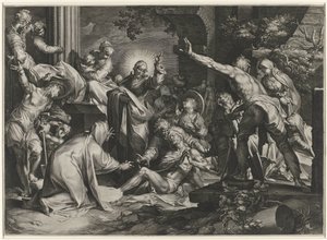 Uppfostran av Lazarus av Jan Harmensz. Muller