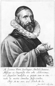 Porträtt av Jan Pieterszoon Sweelinck, 1624