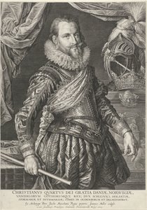 Porträtt av kung Christian IV av Danmark och Norge av Jan Harmensz. Muller