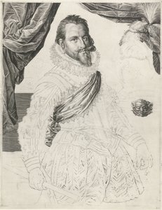 Porträtt av kung Christian IV av Danmark och Norge av Jan Harmensz. Muller