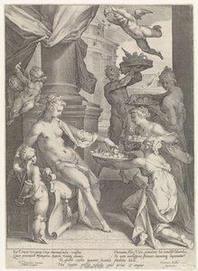 Venus hedrad av nymfer och en faun av Jan Harmensz. Muller