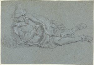 Liggande man av Jan Havicksz. Steen (possibly)