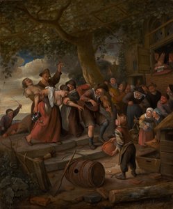 A Pig Belongs in the Sty, c.1673-5 av Jan Havicksz. Steen