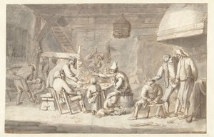 Värdshusscen med kortspelare av Jan Havicksz. Steen