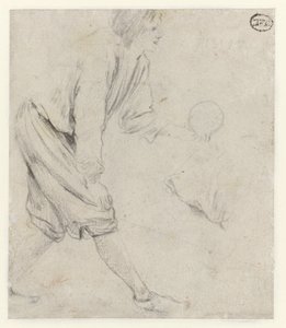 Studie av en man som spelar käglor av Jan Havicksz. Steen