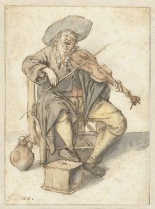 Sjungande violinspelare av Jan Havicksz. Steen