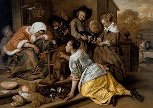 The Effects of Inmperance, c.1663-65 swed av Jan Havickszoon Steen