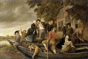 Den glada hemkomsten, 1679 av Jan Havickszoon Steen