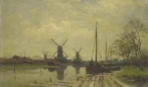 Vattenväg nära Baarsjes, Amsterdam av Jan Hillebrand Wijsmuller