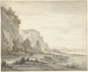 Bred älvdal med branta berg
