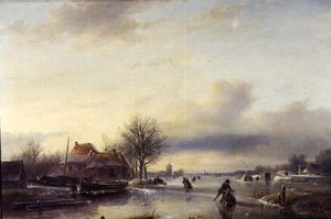 Vinterlandskap (panel)