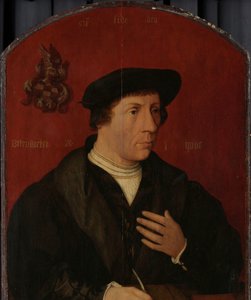 Porträtt av en man av Jan Jansz Mostaert (circle of)