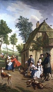 Figurer i ett landskap (en av en serie om fyra)