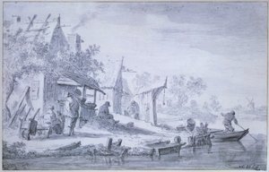 Fiskeby av Jan Josephsz van Goyen
