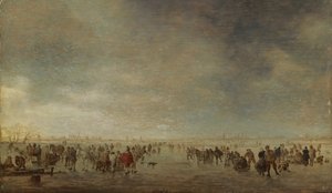 Skridskoåkare, 1641 av Jan Josephsz van Goyen