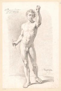 Stående manlig naken, sedd framifrån (2:a pris 1789) av Jan Kamphuijsen