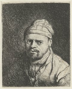 Bröstbild av en kock med mössa av Jan Lievens