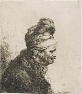 Byst av en orientalisk man, vänd åt höger av Jan Lievens