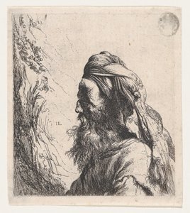 Man med turban vänd åt vänster av Jan Lievens