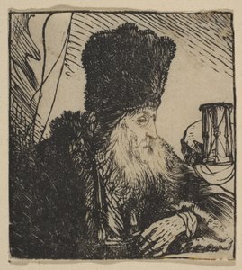 Filosof med ett timglas, 1620-74. av Jan Lievens