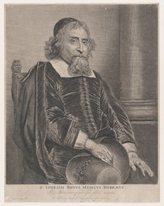 Porträtt av Ephraim Bonus, läkare, 1600-talet. av Jan Lievens