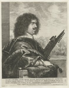 Porträtt av kompositören och lutenisten Jacques Gaultier, 1631-1635 av Jan Lievens