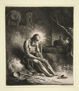 Sankt Hieronymus i botgöring av Jan Lievens