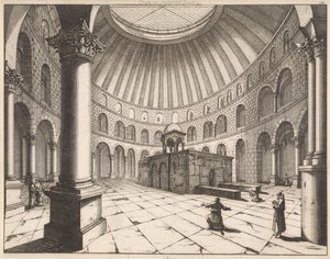 Interiör av Heliga gravens kyrka i Jerusalem av Jan Luyken