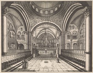 Kören i Heliga gravens kyrka i Jerusalem av Jan Luyken