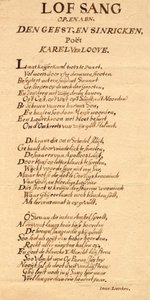 Lovsång till och för den snillrike poeten Karel Verloove av Jan Luyken