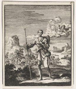 Pilgrim i ett bergslandskap av Jan Luyken