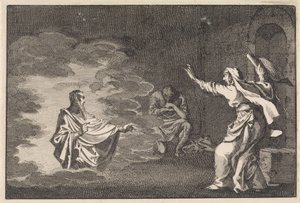 Saul med häxan från Endor av Jan Luyken