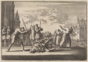 I Mainz halshöggs den kejserliga krigskommissarien Cronsbruck 1691 av Jan Luyken