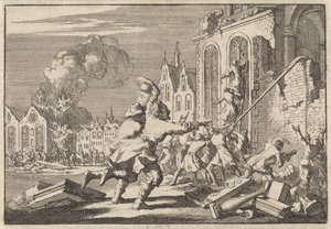 Förstörelse av katolska kapell i London, 1688 av Jan Luyken