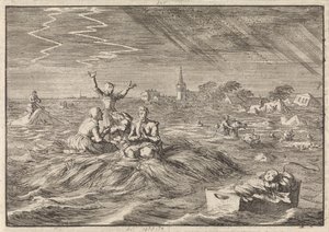 Översvämning i Groningen, 1686 av Jan Luyken