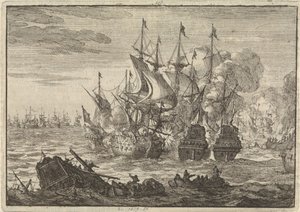 Slaget vid Beachy Head, 1690 av Jan Luyken