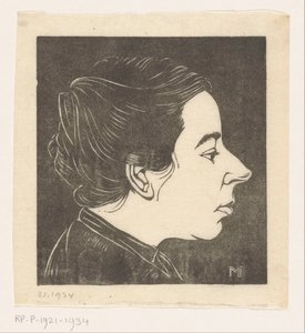 Porträtt av Anne Zernike av Jan Mankes