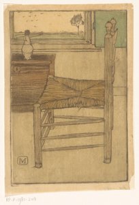 Stol med rörsits av Jan Mankes