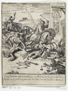 Tecknad serie som skildrar Amsterdams påstådda fransksinnade, 1690 av Jan Marlois