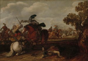 En kavalleriladdning av Jan Martszen de Jonge