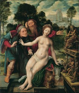 Susannah och de äldre av Jan Massys or Metsys