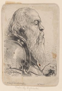 Byst av Walenty Dębiński – träsnitt utfört efter en teckning av Jan Matejko av Jan Matejko